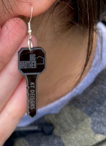 Personalized Competition Style Mini Key Earrings