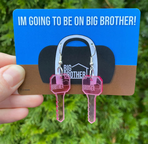 Personalized Competition Style Mini Key Earrings