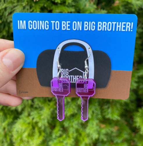 Personalized Competition Style Mini Key Earrings