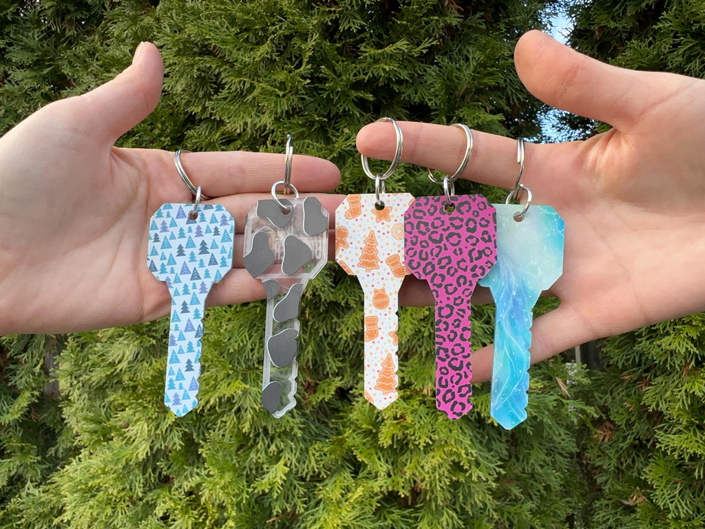 Personalized Competition Style Acrylic Keys - Fun Patterns!